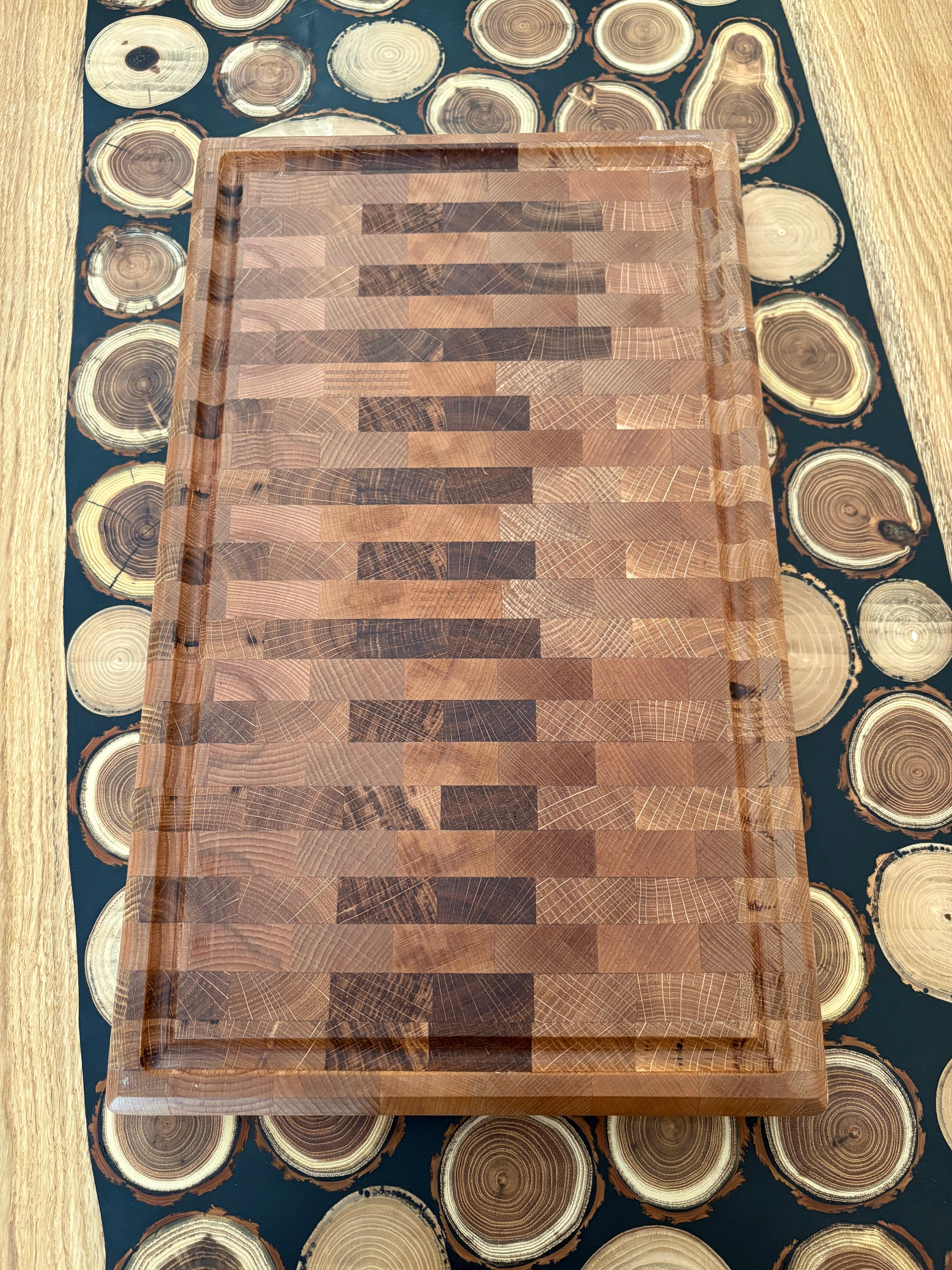 Tocător end grain stejar / fag